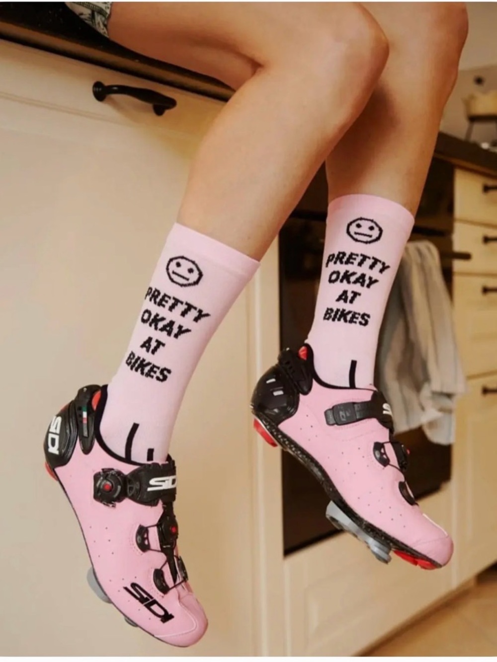 Ostroy Pretty Okay at Bikes Women’s Socks Size S/M